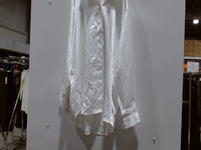 White Long Sleeve Satin Shirt