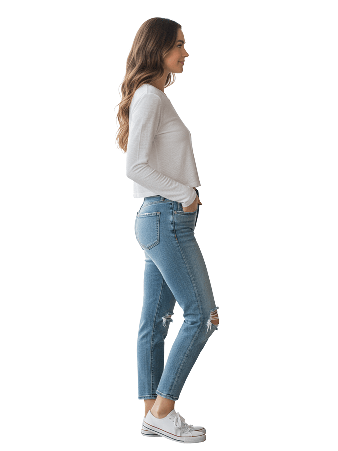 Wild Fable White Long Sleeve Top