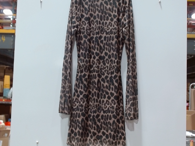 Animal Print Long Sleeve Dress