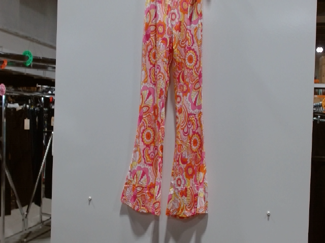 Pink Floral Bell Bottom Pants