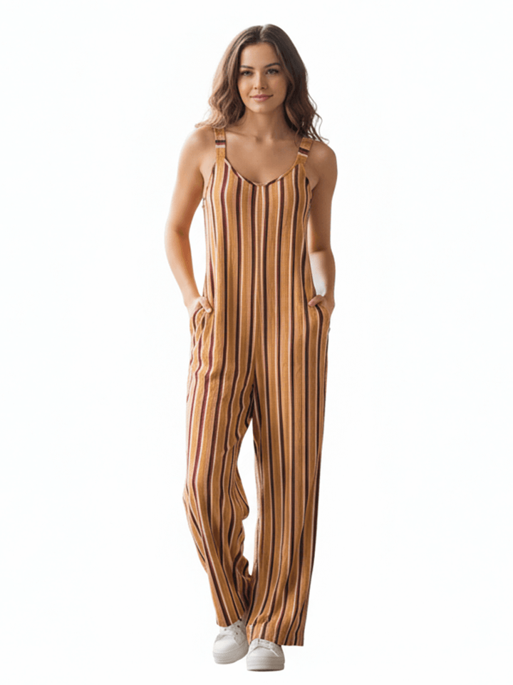 Wild Fable Women's Striped Sleeveless Jumpsuit