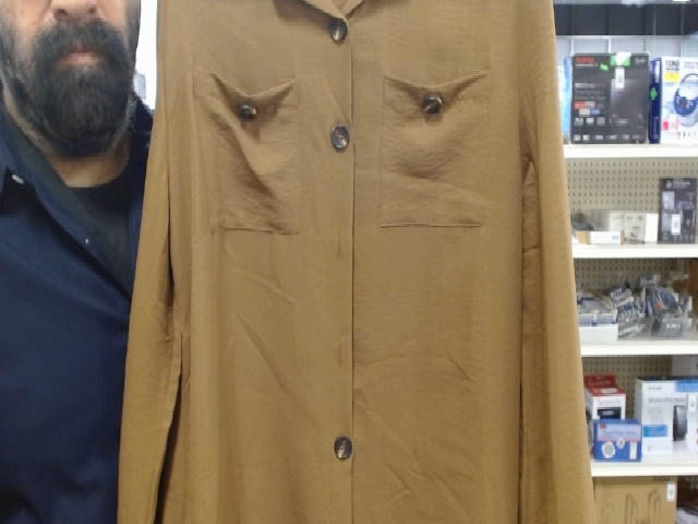 A.n.a Women's Button Down Long Sleeve Shirt