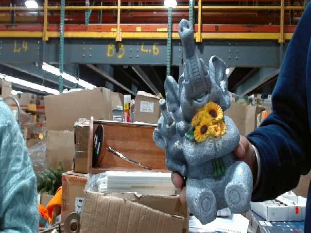 Elephant Statue with Flowers