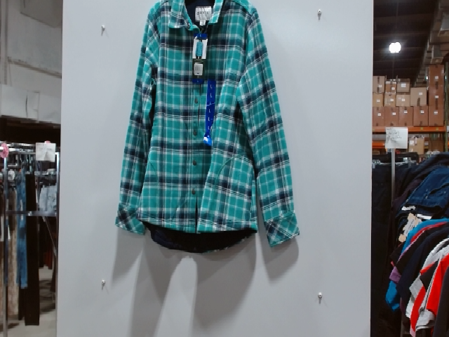 Orvis Women's Green and Blue Plaid Quilted Barn Coat