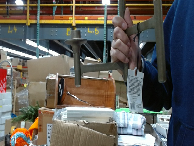 Vintage Brass Triple Candle Holder