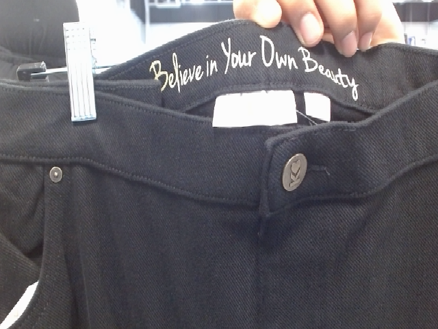 Black Believe in Your Own Beauty Jeans
