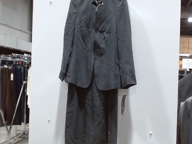 Lesia Women's Two-Piece Gray Polyester Skirt Suit Set
