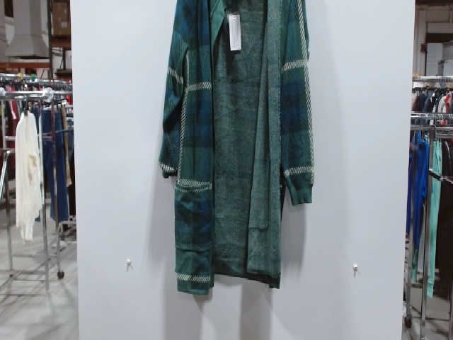 Green Plaid Cardigan