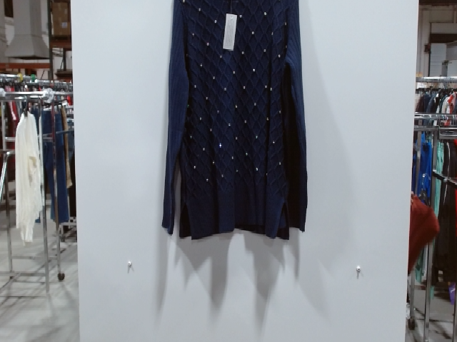 Talbots Navy Diamond Studded Sweater
