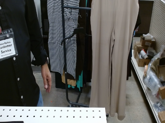 Beige Polyester Pants