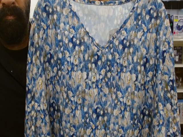 Alfred Dunner Women's Floral Print V-Neck Blouse