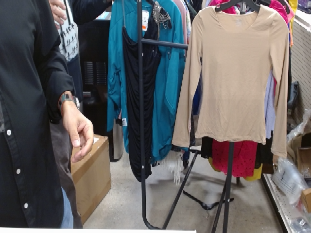 Beige Long-Sleeve Top