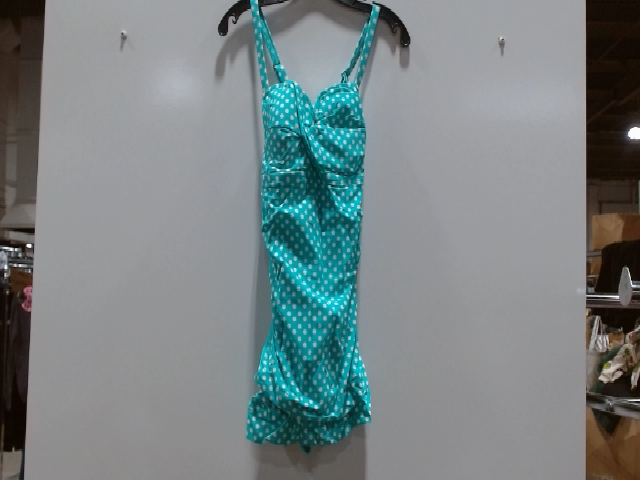 Teal Polka Dot Swimsuit