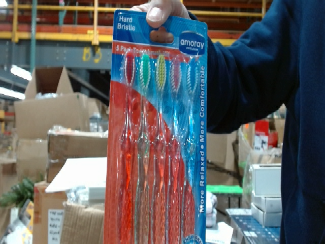 Amoray Premium Hard Bristle Toothbrush 5-Pack