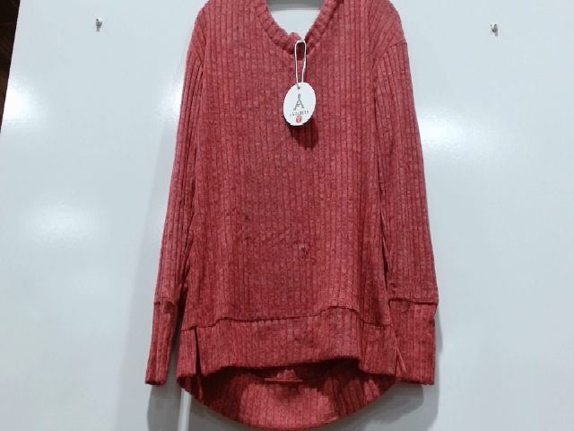 Anna-Kaci Ribbed Knit Hoodie