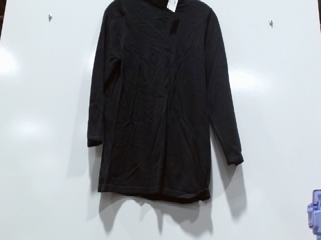 Black Long Sleeve Mock Neck Cotton Top