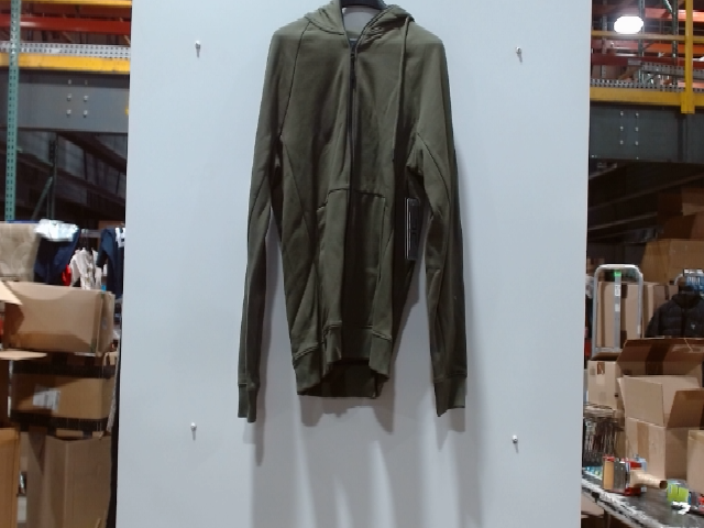Lululemon Olive Green Cotton Blend Full Zip Hoodie