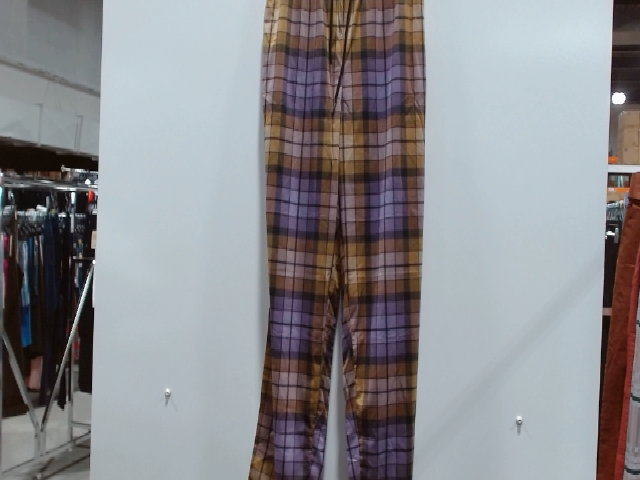 Wild Fable Pajama Pants Womens Medium Purple Plaid Drawstring High Rise