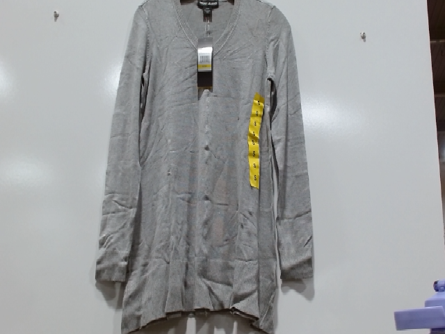 DKNY Jeans Women's Gray V-Neck Long Sleeve Sweater