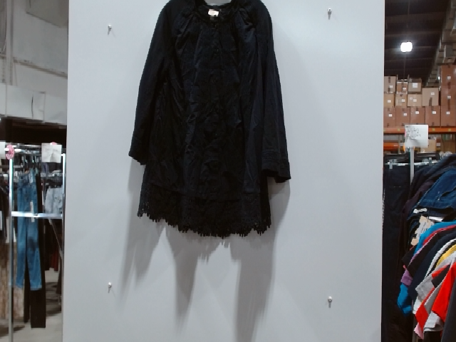 Free People Black Cotton Blouse