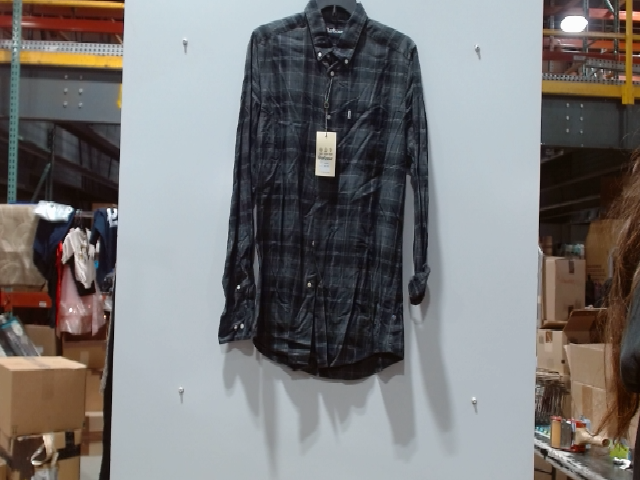 Barbour Men's Long Sleeve Plaid Shirt Gray