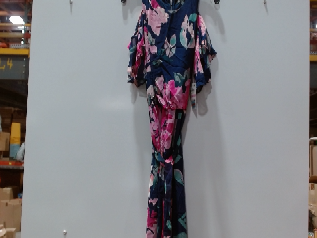 Lauren Ralph Lauren Floral Navy Cold Shoulder Maxi Dress