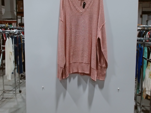 Just For Me Pink V-Neck Sweater