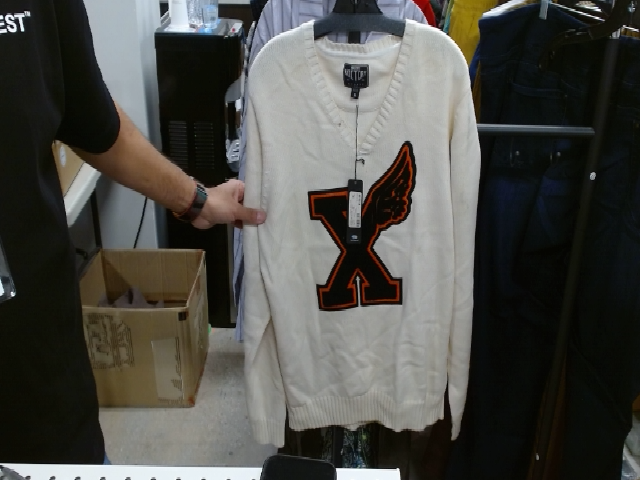 VICTORY Ivory V-Neck Sweater