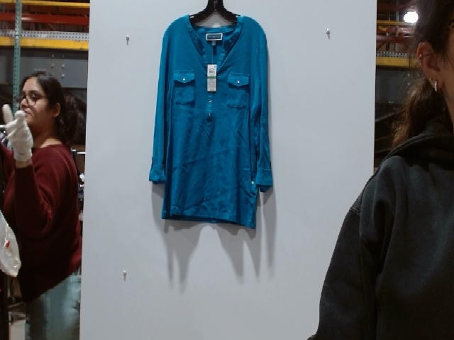 Tommy Hilfiger Teal Long Sleeve Blouse