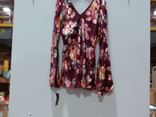 INC International Concepts Floral V-Neck Blouse