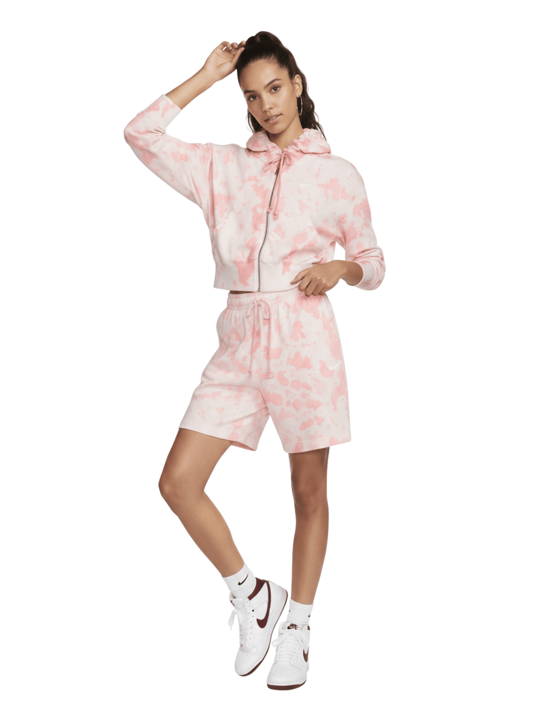 Nike Full-zip Jersey Cloud-dye Hoodie Womens Style : Dq6158