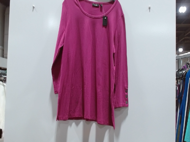 Alfred Dunner Women's Pink Long Sleeve Shirt
