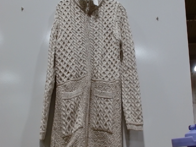 Aran Crafts Cream Wool Cardigan Sweater