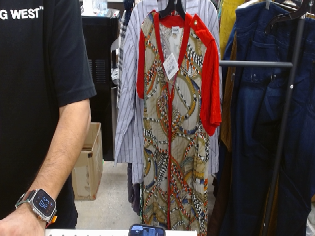 Chain Pattern Duster Dress