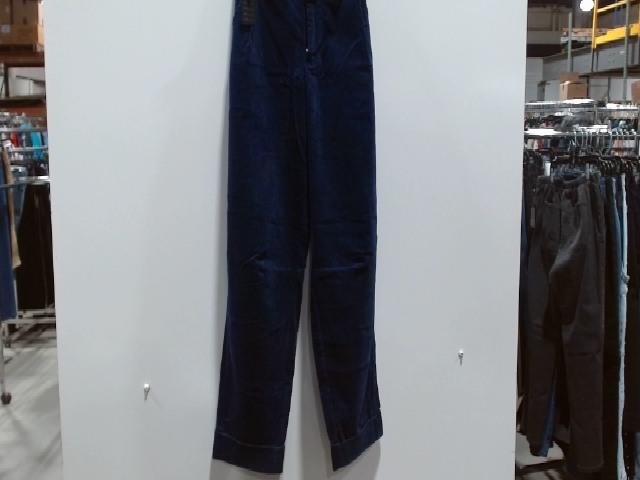 Reformation Blue Corduroy High-Waisted Pants