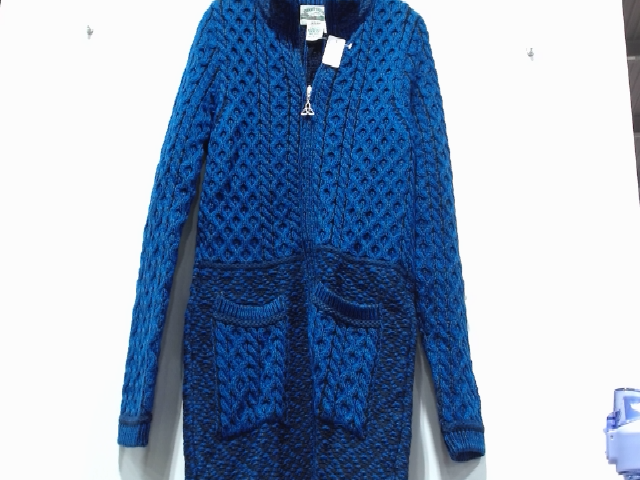 Carraig Donn Women's Blue Wool Cardigan Sweater