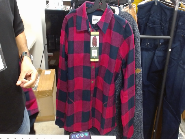 ORVIS Women's Red Buffalo Plaid Long Sleeve Shirt