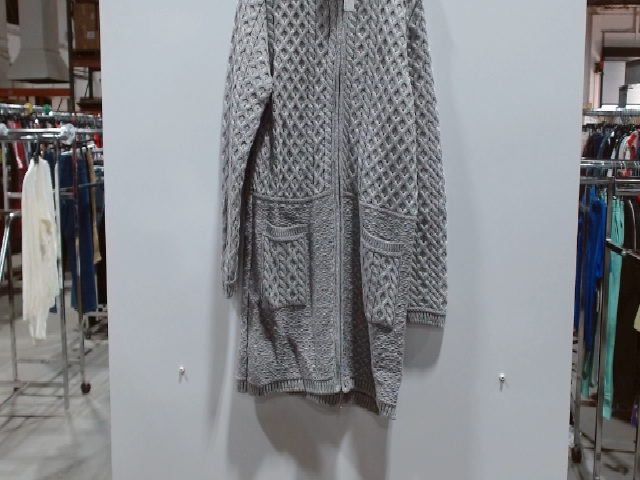 Aran Crafts Gray Wool Cardigan Sweater