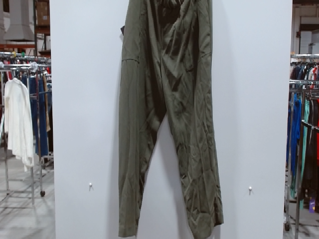Olive Green Elastic Waist Pants