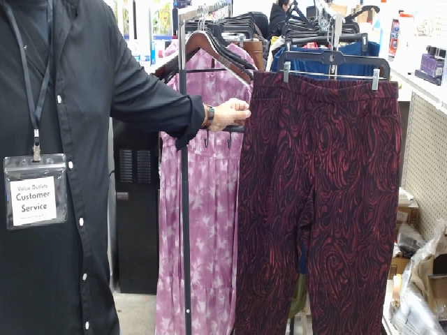 Burgundy Patterned Pants