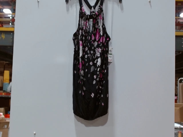 White House Black Market Black Floral Sleeveless Blouse