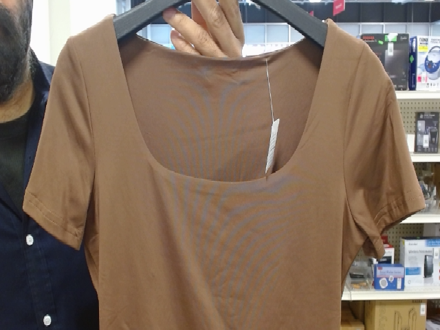 Brown Short Sleeve Top