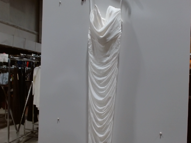 Elegant White Ruched Dress