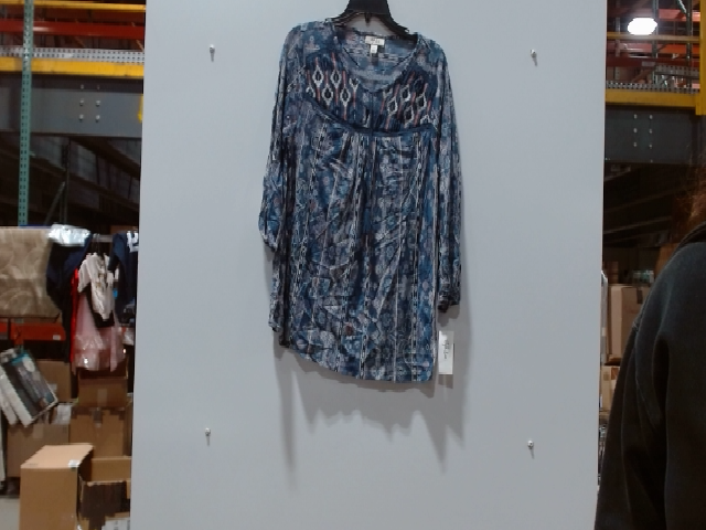 Lucky Brand Women's Cotton Blend Printed Blouse