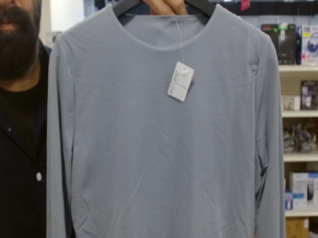 Gray Long Sleeve Blouse