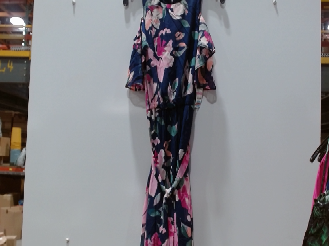 Kasper Floral Print Cold Shoulder Maxi Dress