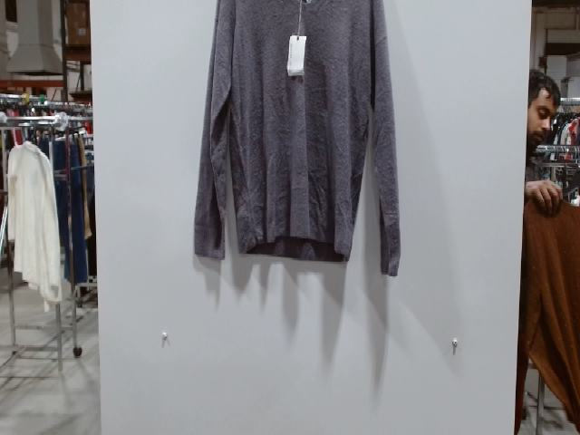 Gray V-Neck Sweater