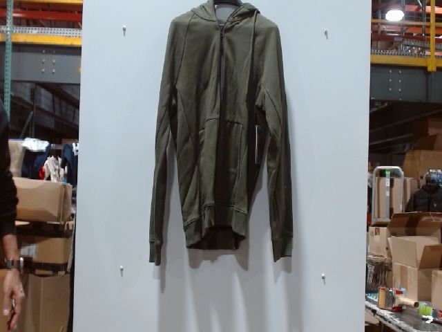 lululemon Men's Hoodie Full Zip Green Cotton