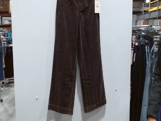 a.n.a Brown Corduroy High Rise Wide Leg Trouser Pants