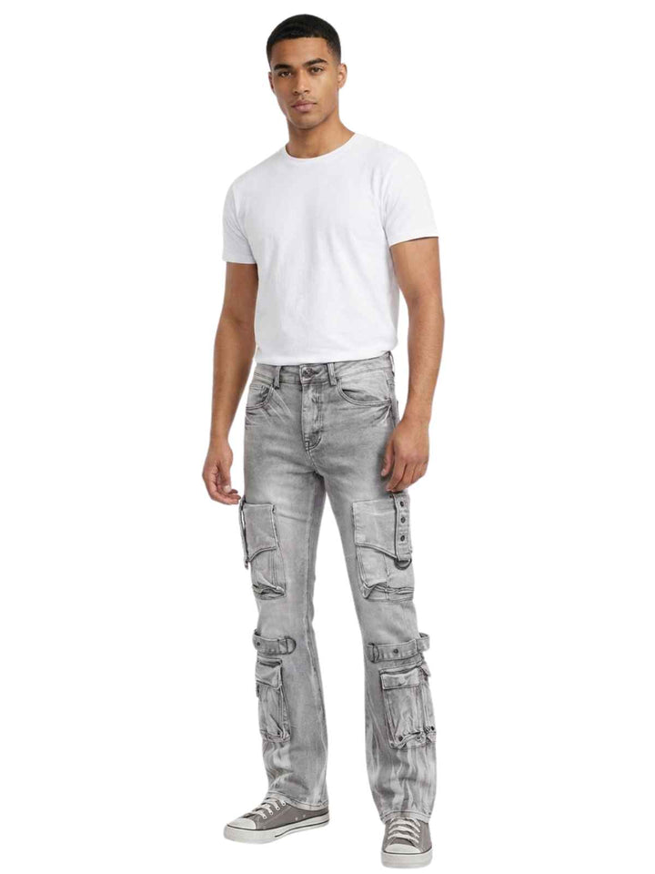 Smoke Rise Eyelet Cargo Jeans Mens Style : Jp25543